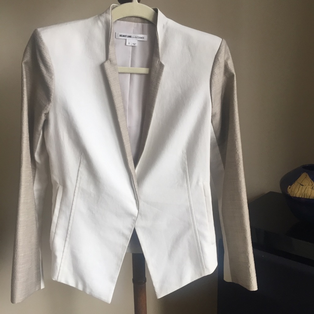 Helmut Lang White and Tan Blazer